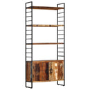 vidaXL 4 szintes tömör újrahasznosított fa könyvespolc 80x30x180 cm