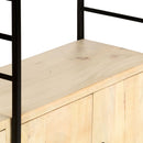 vidaXL 4-szintes tömör mangófa könyvespolc 80 x 30 x 180 cm