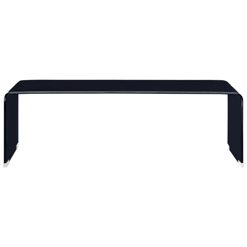 vidaXL fekete edzett üveg dohányzóasztal 98 x 45 x 31 cm