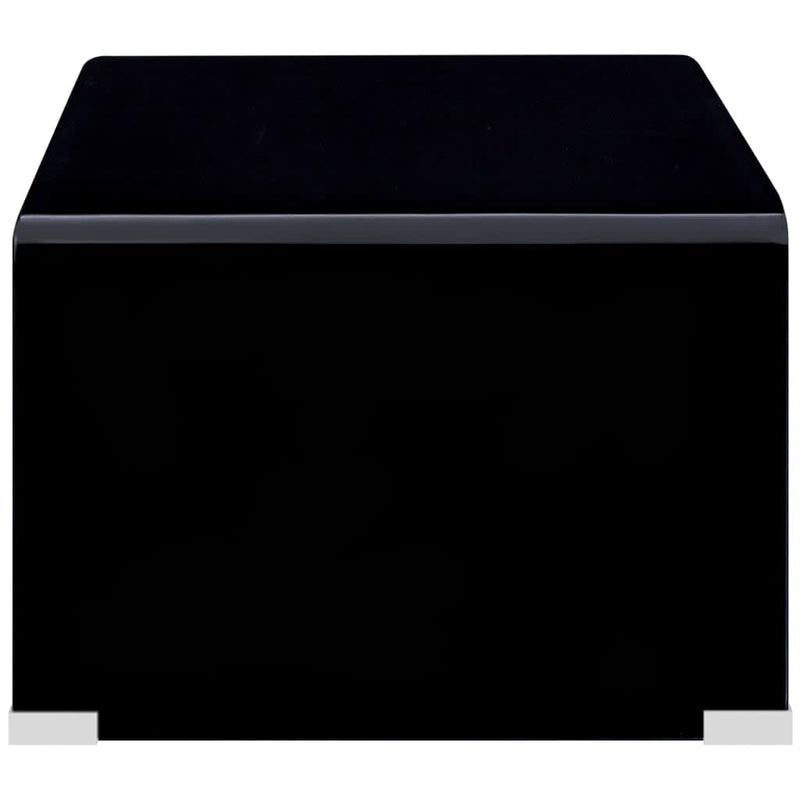 vidaXL fekete edzett üveg dohányzóasztal 98 x 45 x 31 cm