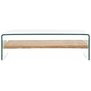 vidaXL átlátszó edzett üveg dohányzóasztal 98 x 45 x 31 cm