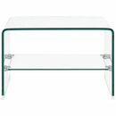 vidaXL átlátszó edzett üveg dohányzóasztal 50x45x33 cm