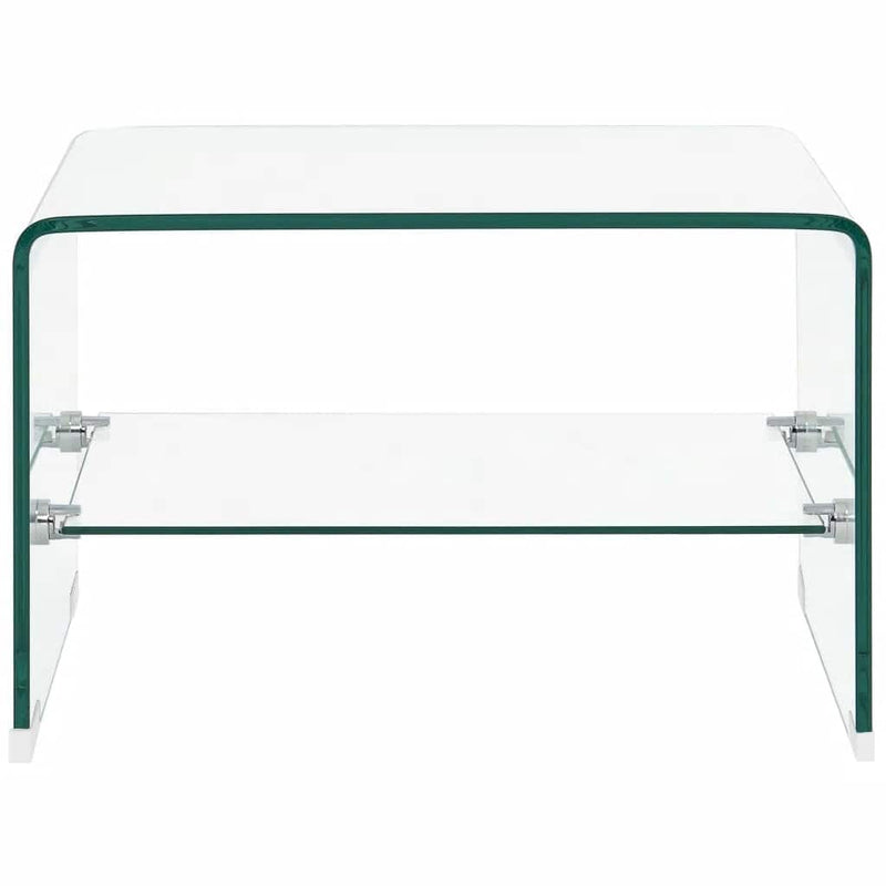 vidaXL átlátszó edzett üveg dohányzóasztal 50x45x33 cm