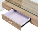 vidaXL átlátszó edzett üveg dohányzóasztal 98 x 45 x 31 cm