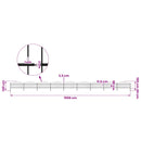 vidaXL fekete acél kerti kerítés lándzsás tetejű 1506 x 100 cm