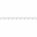 vidaXL fekete acél kerti kerítés lándzsás tetejű 1506 x 125 cm