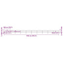 vidaXL fekete acélkerítés lándzsás tetejű 1781,5 x 125 cm