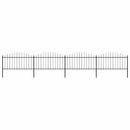 vidaXL fekete acélkerítés lándzsás tetejű 671 x 150 cm
