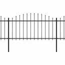 vidaXL fekete acélkerítés lándzsás tetejű 671 x 150 cm