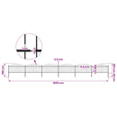 vidaXL fekete acél kerti kerítés lándzsás tetejű 1005 x 150 cm