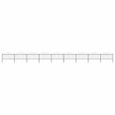 vidaXL fekete acél kerti kerítés lándzsás tetejű 1506 x 150 cm
