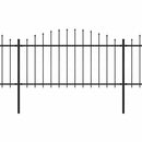 vidaXL fekete acélkerítés lándzsás tetejű 1673 x 150 cm