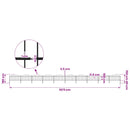 vidaXL fekete acélkerítés lándzsás tetejű 1673 x 150 cm