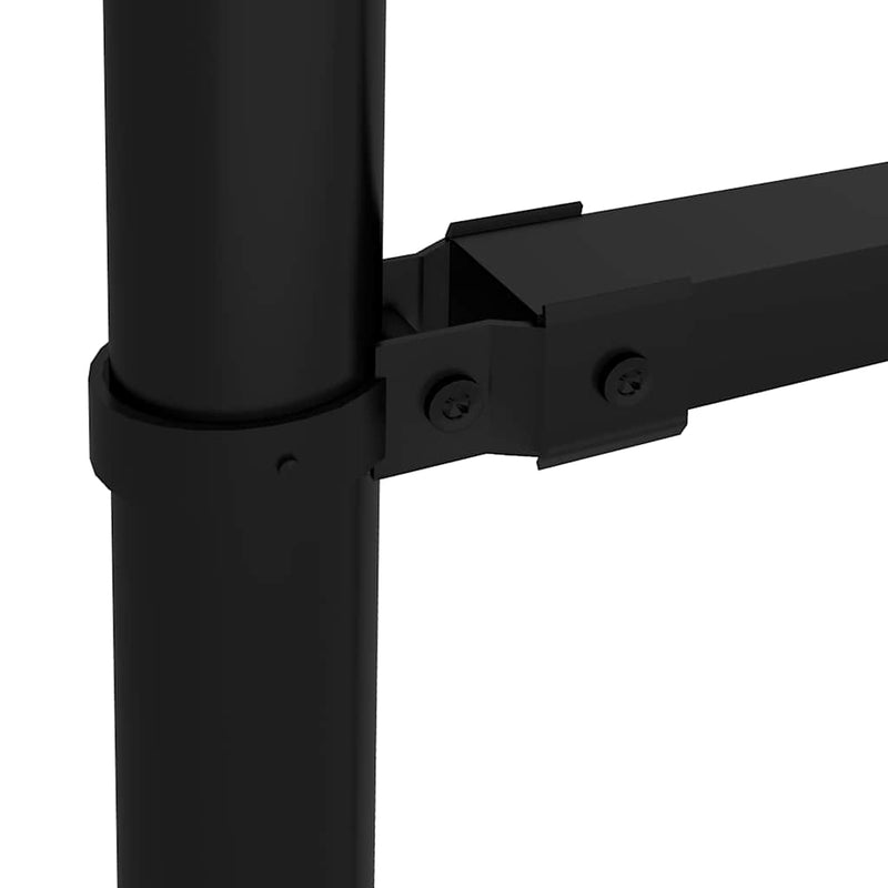vidaXL fekete acélkerítés lándzsás tetejű 714,5 x 175 cm