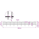 vidaXL fekete acélkerítés lándzsás tetejű 1506 x 175 cm