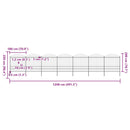 vidaXL fekete acélkerítés lándzsás tetejű szegéllyel 1248 x 200 cm