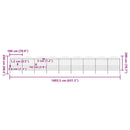 vidaXL fekete acél kerti kerítés lándzsás tetejű 1603,5 x 200 cm