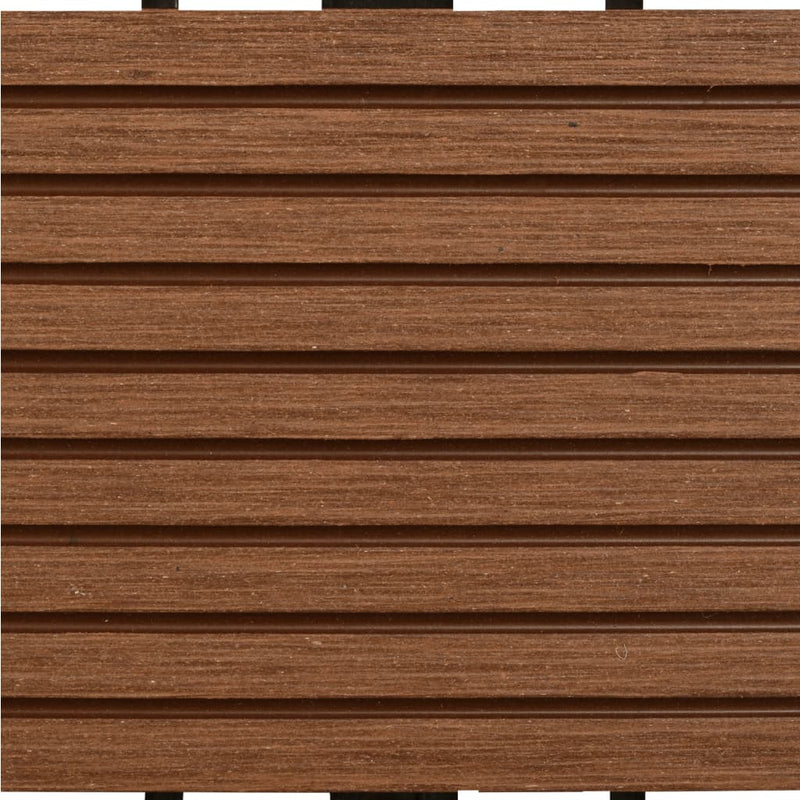 vidaXL 22 db (2 m2) barna WPC teraszburkoló lap 30 x 30 cm