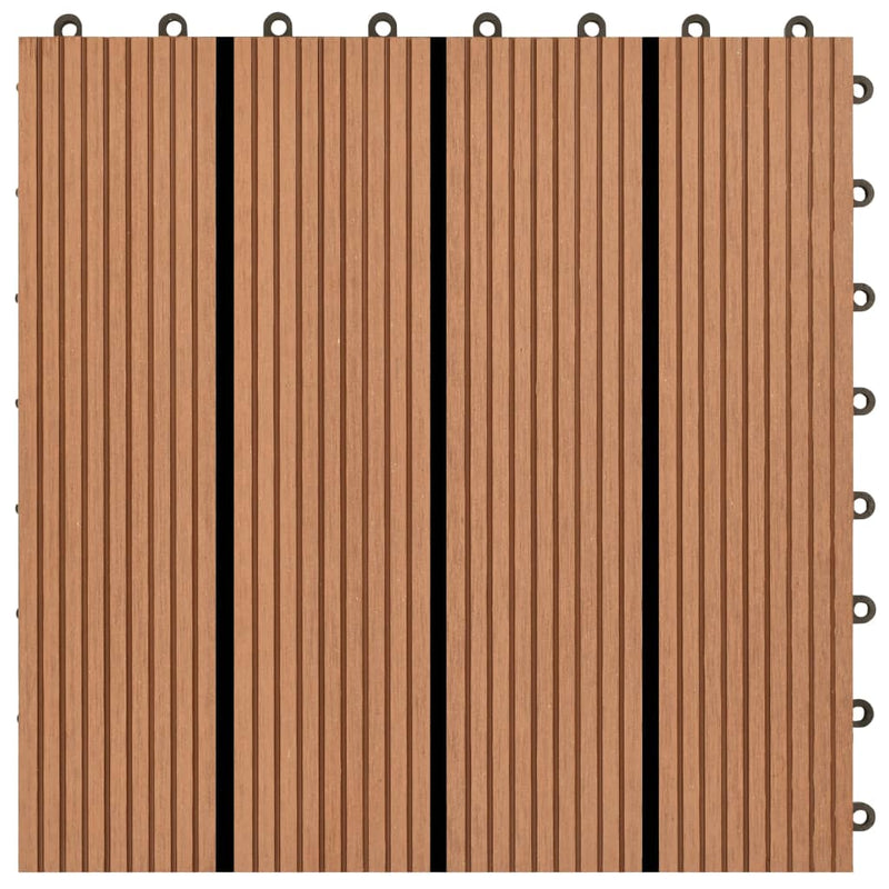 vidaXL 22 db (2 m2) barna WPC teraszburkoló lap 30 x 30 cm