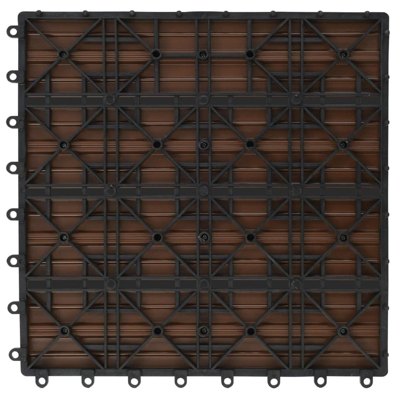 vidaXL 22 db (2 m2) barna WPC teraszburkoló lap 30 x 30 cm