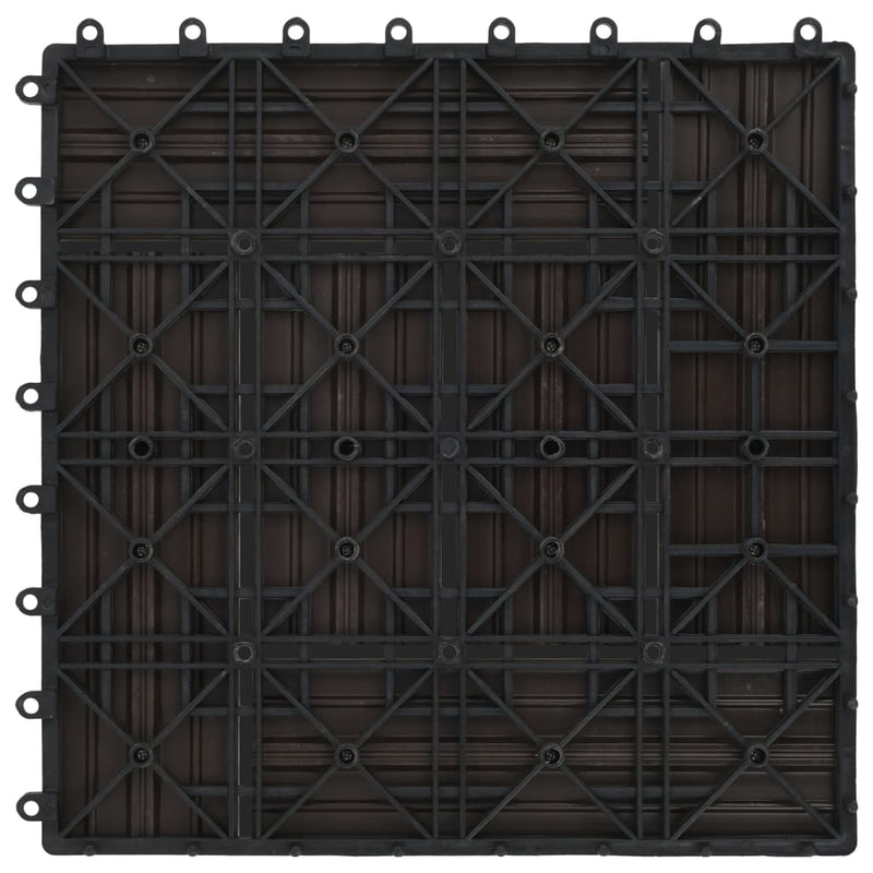 vidaXL 22 db (2 m2) sötétbarna WPC teraszburkoló lap 30 x 30 cm