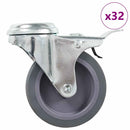 vidaXL 32 db hátfuratos önbeálló görgő 75 mm