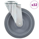 vidaXL 32 db hátfuratos önbeálló görgő 125 mm