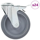 vidaXL 24 db hátfuratos önbeálló görgő 125 mm