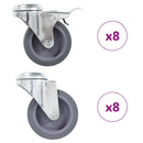 vidaXL 16 db hátfuratos önbeálló görgő 75 mm