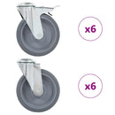 vidaXL 12 db hátfuratos önbeálló görgő 125 mm