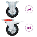 vidaXL 8 db görgő 100 mm