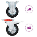 vidaXL 16 db görgő 100 mm