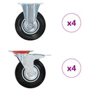 vidaXL 8 db görgő 125 mm