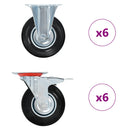 vidaXL 12 db görgő 125 mm