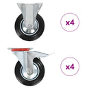 vidaXL 8 db görgő 160 mm