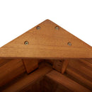 vidaXL tömör akácfa kültéri bárasztal tetővel 113x106x217 cm