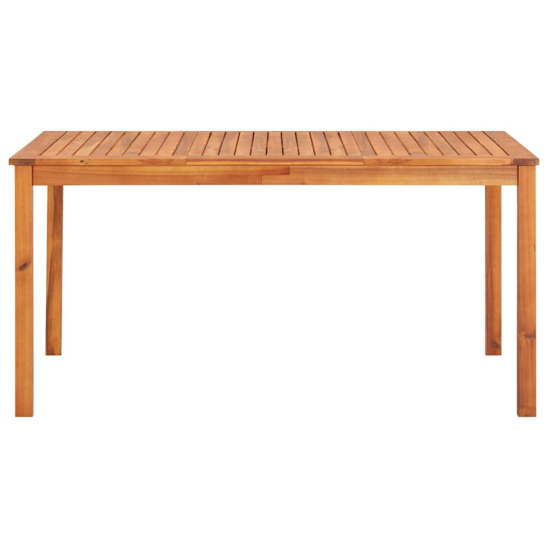 vidaXL tömör akácfa kerti asztal 150 x 90 x 74 cm