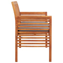 vidaXL háromszemélyes tömör akácfa kerti pad párnával 150 cm