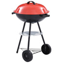 vidaXL hordozható XXL faszenes gömbgrill kerekekkel 44 cm