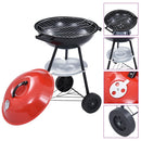 vidaXL hordozható XXL faszenes gömbgrill kerekekkel 44 cm