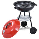 vidaXL hordozható XXL faszenes gömbgrill kerekekkel 44 cm
