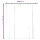 vidaXL fekete sötétítőfüggöny kampókkal 290 x 245 cm