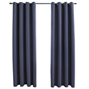vidaXL 2 db antracitszürke sötétítőfüggöny fémgyűrűkkel 140 x 225 cm