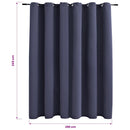 vidaXL antracitszürke sötétítőfüggöny fémkarikákkal 290 x 245 cm