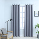 vidaXL 2 db szürke sötétítőfüggöny fémgyűrűkkel 140 x 175 cm