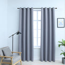 vidaXL 2 db szürke sötétítőfüggöny fémgyűrűkkel 140 x 245 cm
