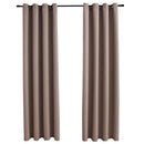 vidaXL 2 db tópszínű sötétítőfüggöny fémgyűrűkkel 140 x 225 cm