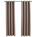 vidaXL 2 db tópszínű sötétítőfüggöny fémgyűrűkkel 140 x 245 cm
