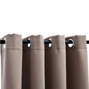 vidaXL 2 db tópszínű sötétítőfüggöny fémgyűrűkkel 140 x 245 cm