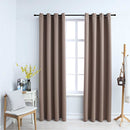 vidaXL 2 db tópszínű sötétítőfüggöny fémgyűrűkkel 140 x 245 cm
